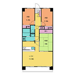 スペリア桑名弐番館 3階3LDKの間取り
