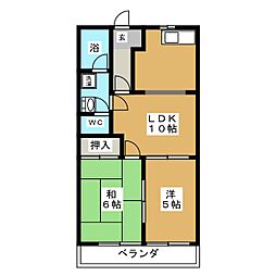イーストバレー 1階3DKの間取り