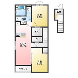 ロイヤルホープ 2LDKの間取図画像