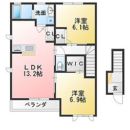 🉐敷金礼金0円！🉐リーフガーデンハイツ　E