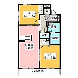 ルーチェ 2LDKの間取図画像