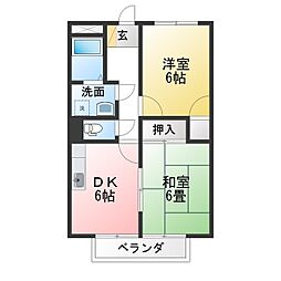 サープラスY・S 2DKの間取図画像
