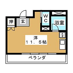 アメニティ桑名 ワンルームの間取図画像