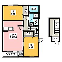 エレガント　Ａ  ｜ 三重県度会郡玉城町下田辺（賃貸アパート2LDK・2階・62.62㎡） その2