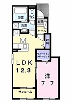 ユウア　プルメリアＢ 103 ｜ 三重県伊勢市中須町413番地4（賃貸アパート1LDK・1階・50.14㎡） その2