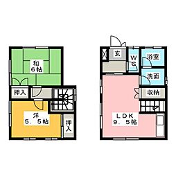 グリーンヒル　Ｃ 1階2LDKの間取り