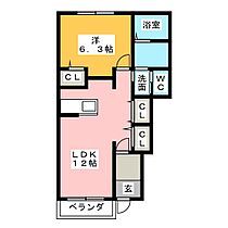 アスールシエロ  ｜ 三重県伊勢市御薗町新開（賃貸アパート1LDK・1階・46.49㎡） その2