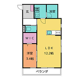 La mia casa StageII 1階1LDKの間取り