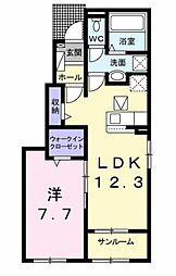 カーサ ヴィオーラ II 1LDKの間取図画像