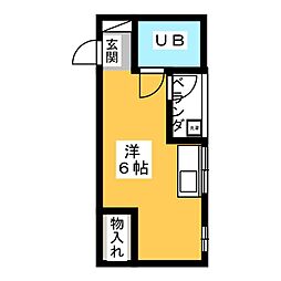 岡出ビル ワンルームの間取図画像