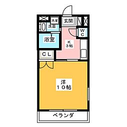 フォーブル鈴木2 1Kの間取図画像