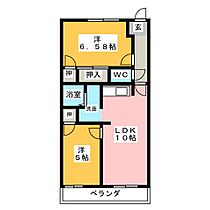 アメニティ亀山II　Ｅ  ｜ 三重県亀山市亀田町（賃貸アパート2LDK・2階・50.30㎡） その2