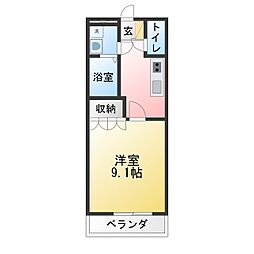 サンハイツ 1Kの間取図画像
