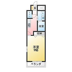 エスポアールトランシャン 1Kの間取図画像