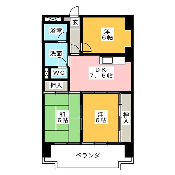 エスポア21 ｜三重県松阪市外五曲町(賃貸マンション3DK・3階・56.70㎡)の写真 その2
