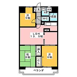 センチュリーハイランド 3階3LDKの間取り