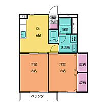 ニューセンチュリースクウェアーB棟  ｜ 三重県松阪市久保町（賃貸マンション2DK・1階・43.99㎡） その2