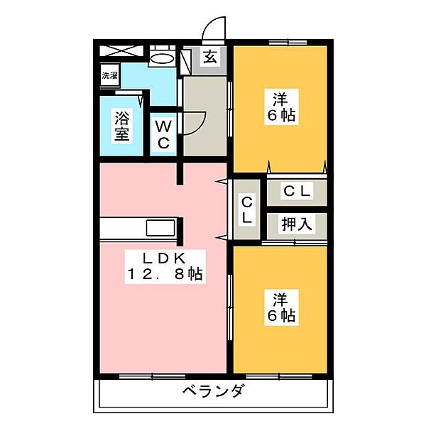 エルセンチュリー21 ｜三重県松阪市大口町(賃貸マンション2LDK・2階・57.33㎡)の写真 その2