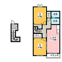 ポラリス　Ａ  ｜ 三重県松阪市甚目町（賃貸アパート2LDK・2階・57.22㎡） その2