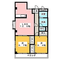 タプローコート  ｜ 三重県松阪市外五曲町（賃貸マンション2LDK・2階・59.50㎡） その2