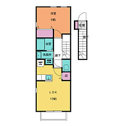 ヴェスト・ガッセ　Ａ 2階1LDKの間取り