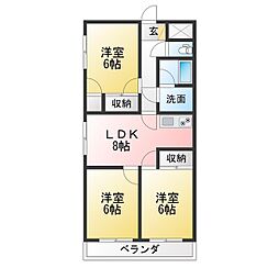 ファミリータウンむらた 3LDKの間取図画像