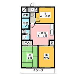 センチュリーハイランド 2階3DKの間取り