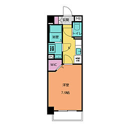 エムズテラス 2階1Kの間取り