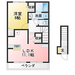 アレグリア2 1LDKの間取図画像