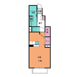 フルムーン ワンルームの間取図画像