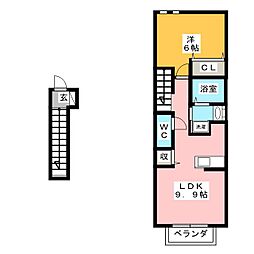 ボニート1 1LDKの間取図画像