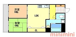双葉ビル 2LDKの間取図画像