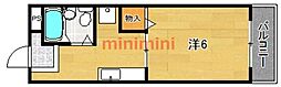 奥田マンション 1Kの間取図画像