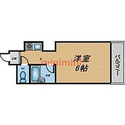 ハイム白山 ワンルームの間取図画像