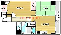 サンエイビル 2LDKの間取図画像