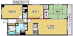UURコート茨木東中条 3LDKの間取図画像