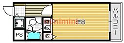 コーポラスムツミ ワンルームの間取図画像