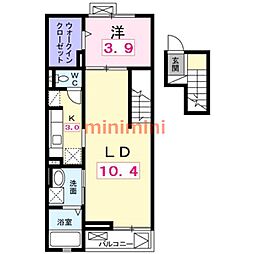 ヴォナールコート 1LDKの間取図画像