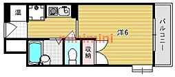 スチューデントパレス茨木 1Kの間取図画像