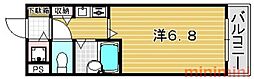 ユニ元町 1Kの間取図画像