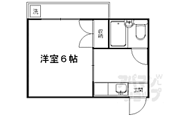 葵ハイツ 2階1Kの間取り