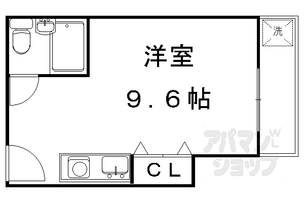 ルミエール蘭 205｜京都府京都市北区上賀茂池端町(賃貸アパート1R・2階・19.17㎡)の写真 その2