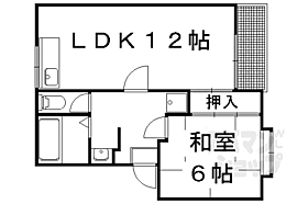 オークコート 105 ｜ 京都府京都市北区鷹峯光悦町（賃貸マンション1LDK・1階・34.00㎡） その2