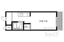 コルザ河村 5階1Kの間取り