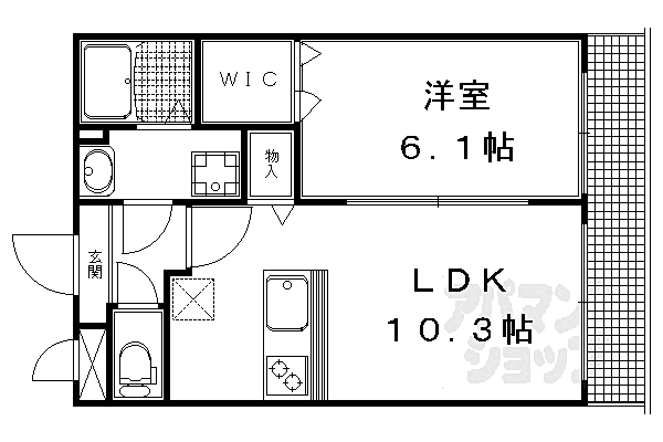 マリベール北山 202｜京都府京都市北区上賀茂豊田町(賃貸マンション1LDK・2階・40.16㎡)の写真 その2