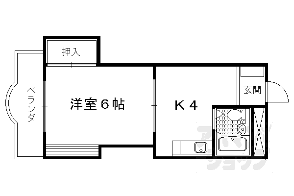 Ｌ’ｓ北山 306｜京都府京都市北区大宮東総門口町(賃貸マンション1K・3階・24.81㎡)の写真 その2