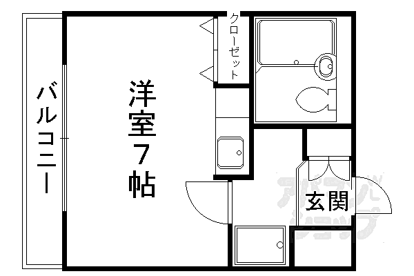 ロイヤルヒルズ鷹ヶ峯 408｜京都府京都市北区鷹峯黒門町(賃貸マンション1R・4階・20.00㎡)の写真 その2