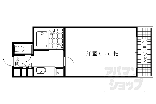 ピラーズ北山 211B｜京都府京都市左京区松ケ崎木ノ本町(賃貸マンション1K・2階・18.34㎡)の写真 その2