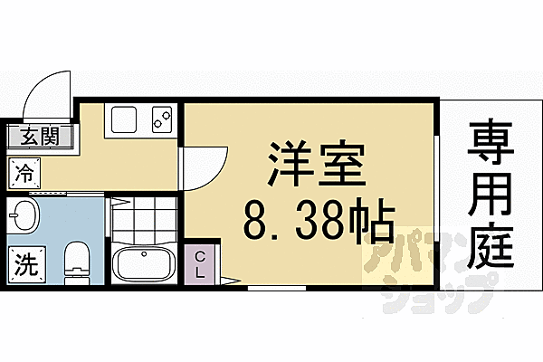 上賀茂石計町　共同住宅 103｜京都府京都市北区上賀茂石計町(賃貸マンション1K・1階・23.62㎡)の写真 その2