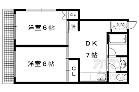 カインドリーミヤコ 401 ｜ 京都府京都市北区大宮田尻町（賃貸マンション2DK・4階・35.54㎡） その2